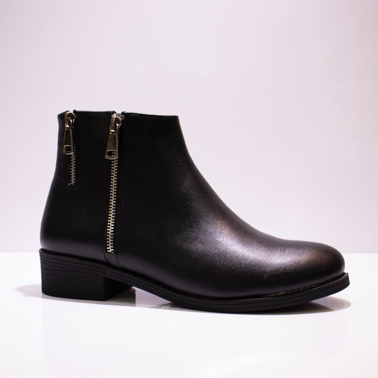 Black Zipper Boot